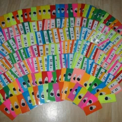 Kartičky do hry Bum - příklady (násobilka)